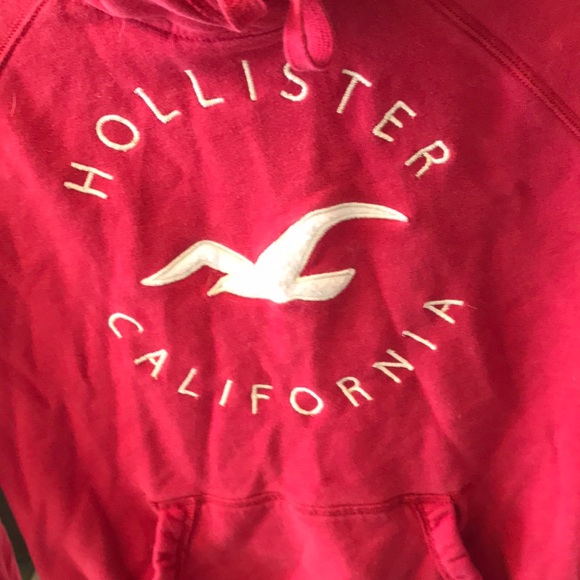 RED HOLLISTER HOODIE SWEATSHIRT SIZE SMALL GREAT CONDITION! - Picture 2 of 4
